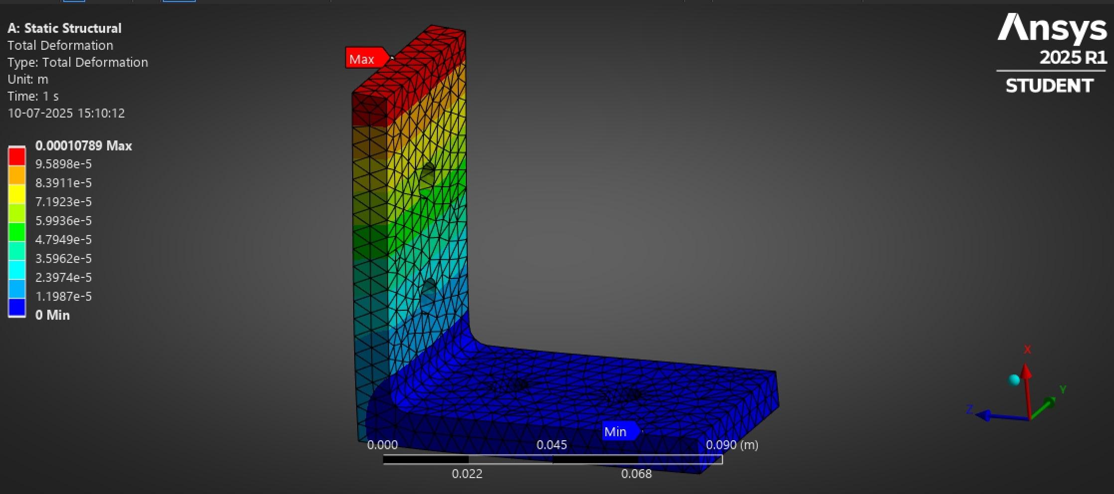 Bracket FEA in ANSYS Workbench